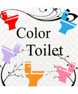 Color Toilet 1-Digital Clipart-Art Clip-Gift Cards-Banner-Gift Tag-Jewel... - $37.17 MXN