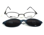 Guess GU 461 &amp; CL BL/GUN Eyeglasses Frames Blue Round Full Rim 49-19-140 - $46.53