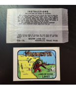 BAXTER LANE CO Minnesota 10000 Lakes VTG Travel Luggage Water Decal Stic... - $34.94 CAD