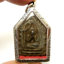 Lp Boon Pidta Close Eye Buddha Thai Blessed Amulet Life Protection Power Pendant - £105.74 GBP