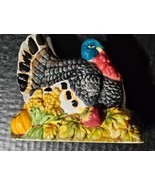 Ceramic Turkey Napkin Holder Thanksgiving Table Decor Vintage 1990s 6&quot;x5... - €11,95 EUR