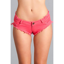 Sexy Cut Off Low Waist Denim Booty Shorts Hot Pink Small Packaging Hanging - £27.93 GBP