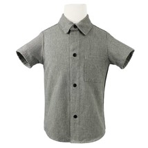 Boy&#39;s Holiday Heather Gray Snap Top - £19.61 GBP