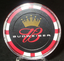 (1) Budweiser Beer POKER CHIP Golf Ball Marker - Red - $7.95