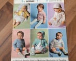 Vintage Bernat Six For Beautiful Babies Toddlers Knitting Booklet 157 6 ... - $12.20