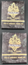 2 El Dorado Hotel Casino Matchbook Reno NV Nevada Full 20 Unstruck - £6.05 GBP