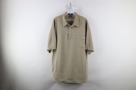 Vintage 90s Streetwear Mens XL Faded Striped Knit Collared Golf Polo Shi... - $44.50