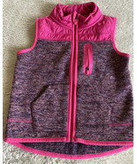 Cat &amp; Jack Girls Pink Purple Knit Quilted Winter Vest Pockets 4-5 - €10,56 EUR