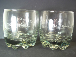 O&#39;Mara&#39;s Irish Country Cream cocktail glasses x 2 white etched logo crest - $9.13
