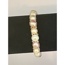 Multicolor round shape cultured freshwater pearl bracelet - $34.16