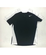 Nike Team One Button Baseball Jersey Boy&#39;s Medium Black Shirt BQ6420 Gam... - $18.20