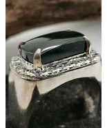 Icy Ice Black 100% Natural Burma Jadeite Jade Saddle Ring # Type A Jadei... - $1,499.21 CAD