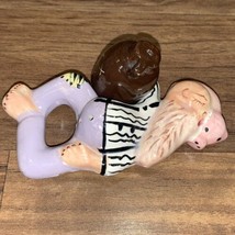 Vintage Hillbilly Drunk Man Moonshine Jug Pig Salt and Pepper Shakers - $38.00