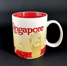 Starbucks Coffee Global Icon City Collector Series SINGAPORE Mug Cup 16oz RED - £100.63 GBP