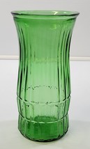 Vintage E. O. Brody Co. Emerald Green Ribbed Flower Vase 9.5&quot; - £7.77 GBP