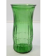 Vintage E. O. Brody Co. Emerald Green Ribbed Flower Vase 9.5&quot; - £7.77 GBP