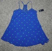 Womens Dress Jr Girls Hollister Sundress Blue Polka Dot Racerback Lined ... - $32.67