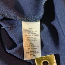 Jessica London Women's Blue Front Zipper & Back Slit Skirt Pockets Size 22W image 4