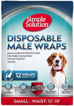 Disposable Male Wraps for Small Dogs by Simple Solution: Secure &amp; Absorb... - £13.50 GBP