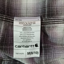 Carhartt 100714 079 Women's Gray & Purple Plaid Flannel Button Up Shirt M (8/10) image 4