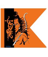 Shree Ram Face Print Flagge Shri Ram Jhanda Digitaldruck Flagge Satin Sr... - $9.87