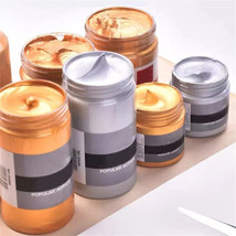 300ml Shiny Golden Silver Foil Paint Water Based Pigments Wood Furniture... - £18.74 GBP+