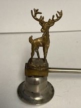 Vintage Brass Candle Snuffer with Stag Deer Atop Vintage One-of-a-Kind - £23.70 GBP