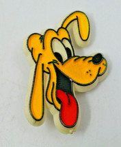 Disney Pluto Face Plastic Collectible Lapel Pin Vintage AS-IS. - $13.09