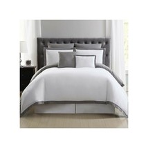 Truly Soft Everyday Full/Queen Hotel Border 7-pc  Duvet Cover Set White/... - $79.19