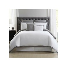 Truly Soft Everyday Full/Queen Hotel Border 7-pc  Duvet Cover Set White/... - £63.11 GBP