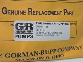 (3 Pk) Gorman-Rupp 25154-458 – O-RING Fluorocbn - Genuine New! - £139.89 GBP