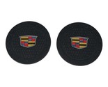 Car SUV Cup Holder Coasters 2 Pack Silicone Cadillac Logo 2.75 in diamet... - $13.10