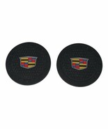Car SUV Cup Holder Coasters 2 Pack Silicone Cadillac Logo 2.75 in diamet... - $13.10