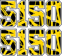 2x CUSTOM Black and Yellow 5150 Frankenstien Frankenstrat Decals - £34.65 GBP