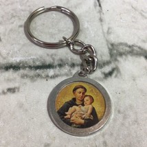 Saint Anthony Blessed Relic Keychain Keepsake Religious Key Ring - £6.22 GBP