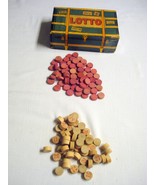 Game Parts Vintage Lotto Numbered Markers and Red Bingo Markers - $13.66 CAD
