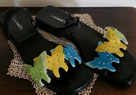 Chadwick&#39;s Brand Green~Yellow~Blue Butterfly Theme Women&#39;s Size 8M Sandals - $26.18