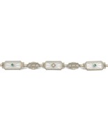 14k Filigree Crystal Quartz Bracelet w/Diamond and Lab-Created Stones (#... - $1,999.28 CAD