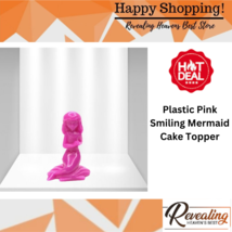 Plastic Pink Smiling Mermaid Cake Topper - £7.82 GBP