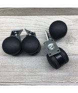 4 PACK (Lot) of 2-Inch Casters - Full Swivel Twin Plastic Wheel, Sq. Ste... - €8,52 EUR