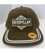 CAT Hat Caterpillar Equipment Olive &amp; Mint Green 5 Panel SnapBack Embroi... - £18.67 GBP