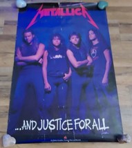 Metallica 1988 Original Group Poster ...and Justice For All Promo Elektr... - £55.00 GBP