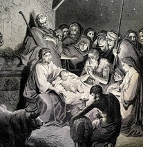 Nativity Baby Jesus Steel Engraving 1872 Gustave Dore Victorian Art DWAA6 - €214,76 EUR Nativity Baby Jesus Steel Engraving 1872 Gustave Dore Victorian Art DWAA6 - €214,76 EUR