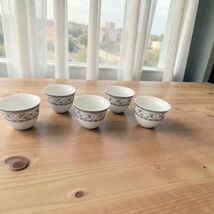 Alpine Cuisine Fine Porcelain Dessert Bowls Set of 5 Gray Scroll Germany - $31.02