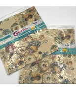 Gibson Cleo Victorian All Occasion Gift Wrap 4 Sheets Wrapping Paper Dec... - $26.90 CAD