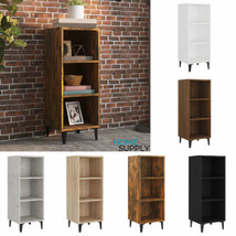 Modern Wooden Narrow Open Home Sideboard Storage Unit Cabinet With Shelves Wood - £36.41 GBP+