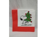 Set Of (30+) Vintage Snoopy Christmas Napkins Unsealed Unused  - $23.75