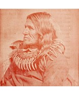 1891 Standing Bear Ponca Chief Red Plate Print Victorian Indian Wars His... - $570.99 MXN