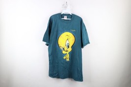 Vintage 90s Looney Tunes Womens XL Distressed Big Logo Tweety Bird T-Shi... - $44.50