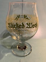 WICKED WEED Brewing Hops Design Pedestal Chalice Glass - £15.97 GBP